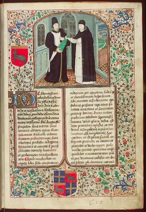 Dedication of the manuscript by Jean Bréhal to Robert le Pèle