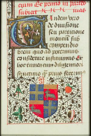 Coats of arms of Robert le Pèle and Mons Wattena