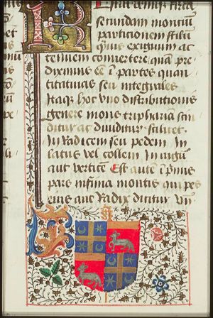 Coats of arms of Robert le Pèle and Mons Wattena