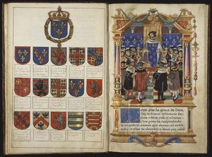 King Louis XI surrounded by the Knights of the Order of St. Michael