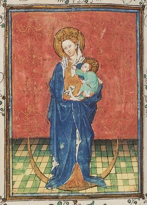 Madonna on the crescent of the moon