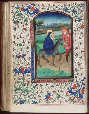 The Flight into Egypt: Mary, St. Joseph and the Christ-child on their way