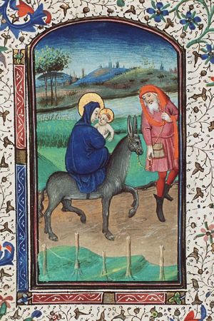 The Flight into Egypt: Mary, St. Joseph and the Christ-child on their way