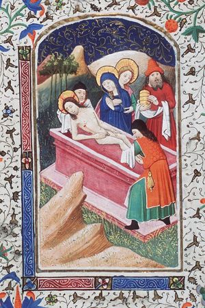 The entombment of Christ