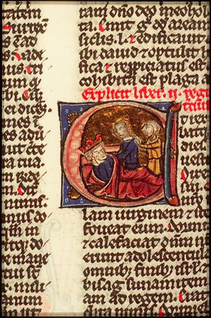 Abishag is brought before David on his sickbed