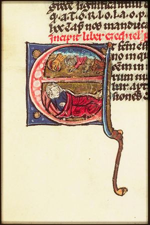 The prophet Ezekiel's vision: the symbols of the four Evangelists (Tetramorph)