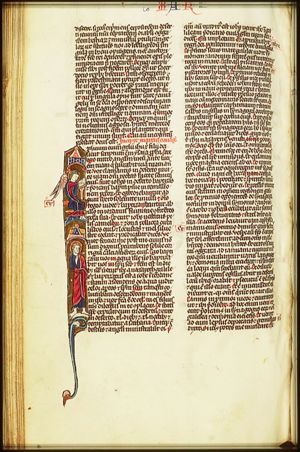 Symbol of St. Matthew: angel; St. Matthew(?)