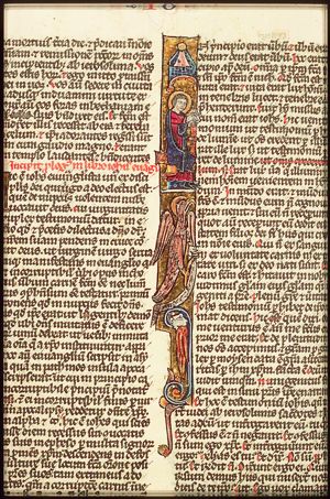 St. John the Evangelist writing, with his symbol: eagle
