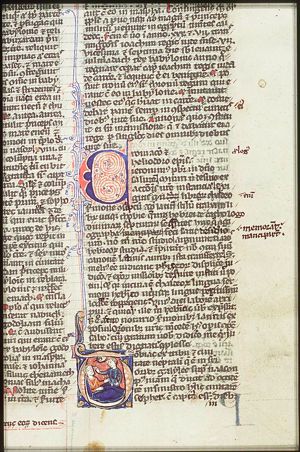 The healing of Tobit: Tobias puts the gall of the fish on his father's eyes