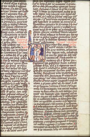 The martyrdom of Isaiah: he is sawn in two