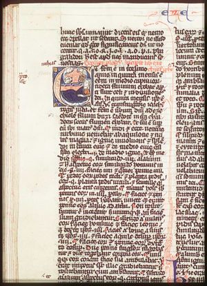 The prophet Ezekiel's vision: the symbols of the four Evangelists (Tetramorph)