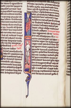 Esther as queen; Haman on the gallows