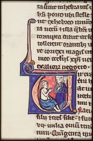 Job on the dung-hill visited by his wife and friend