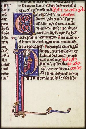 St. Paul holding a sword and a book