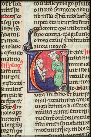 Job on the dung-hill is tormented by his wife