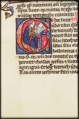 The prophet Baruch writing