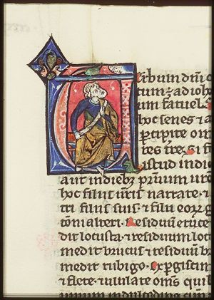 The prophet Joel holding a scroll