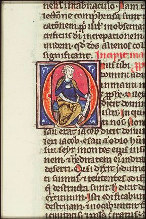 The prophet Malachi holding a scroll