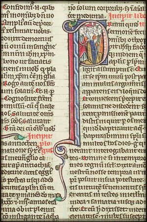 The Ascension: Christ ascends into heaven above Mary and the apostles