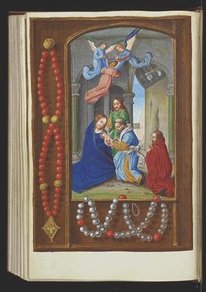 The circumcision of the Christ-child in the temple by a priest