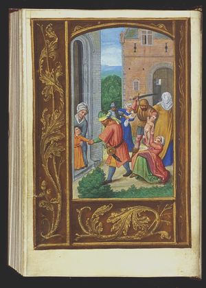 The massacre of the Innocents: Herod's men kill the newborn boys of Bethlehem