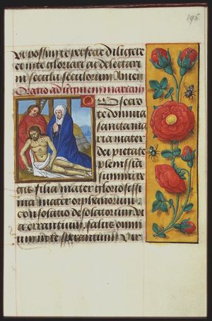 Lamentation: the dead Christ lamented by Mary and St. John