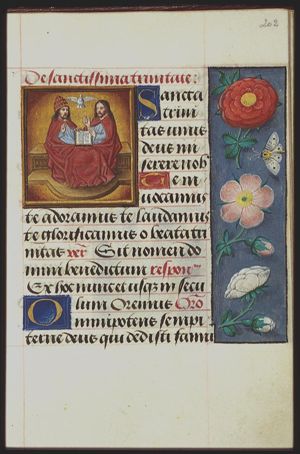The Trinity: God the Father, Christ and the Holy Spirit as a dove