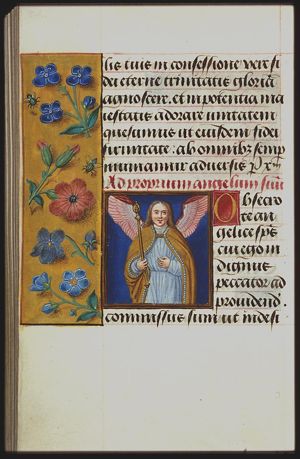 An angel, represented as youth with sceptre