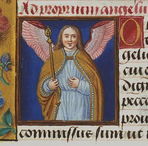 An angel, represented as youth with sceptre