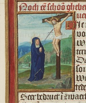 Crucifixion, with Mary pierced by the sword