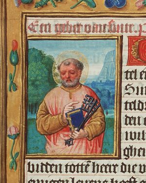 St. Peter holding a key and a book