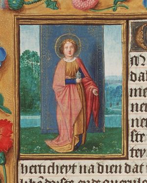 St. Mary Magdalene holding a jar of ointment