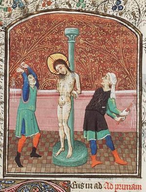 The tortures of Christ: Christ is flagellated