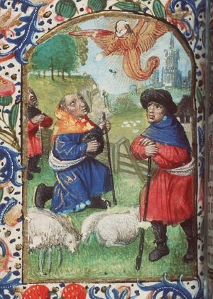 Annunciation of Christ's birth to the shepherds