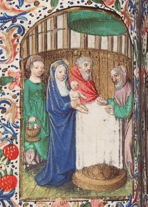 The presentation in the temple: Mary presents the Christ-child to Simeon