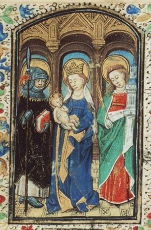 Mary with the Christ-child, with St. William of Malevel and St. Barbara