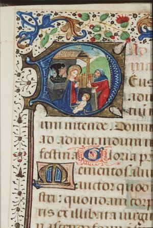 The Nativity: the adoration of the Christ-child by Mary and St. Joseph