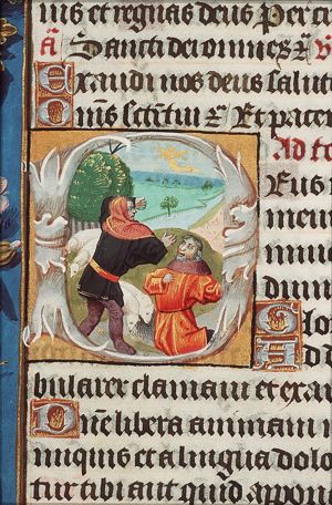 The annunciation of Christ's birth to the shepherds