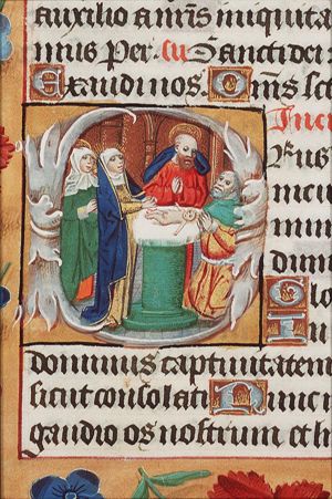 The presentation in the temple: Mary presents the Christ-child to Simeon