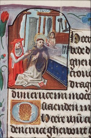 The mass of St. Gregory the Great: Christ appears on the altar