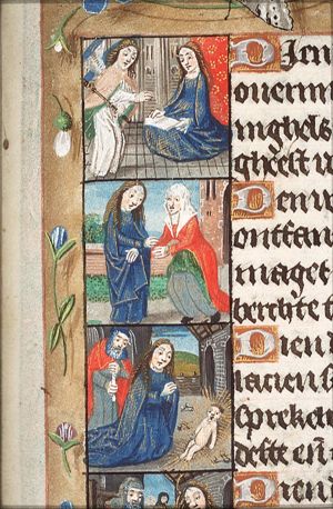 The Annunciation: Gabriel announces Christ's birth to Mary (1st of 5)