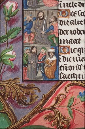 The tortures of Christ: Christ is mocked by Jews (4th of 5)