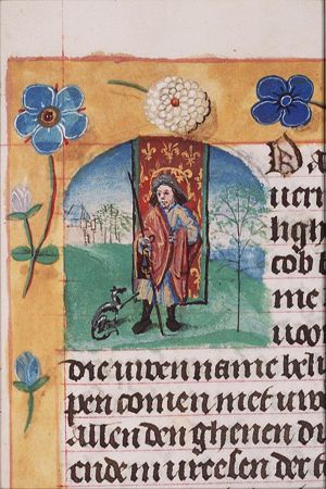 St. James the Great holding a staff