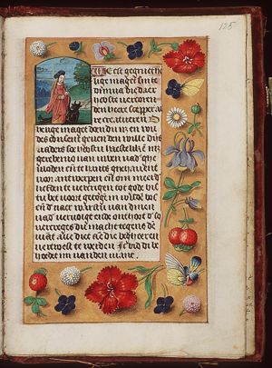St. Dympna of Gheel with a devil on a chain