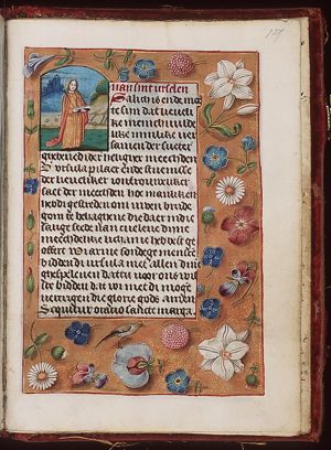 St. Ursula of Cologne holding an arrow and open book