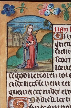 St. Apollonia of Alexandria holding a tooth in pincers