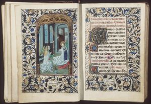 The Annunciation: Gabriel announces Christ's birth to Mary