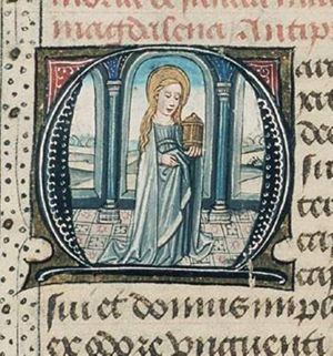 St. Mary Magdalene holding a jar of ointment