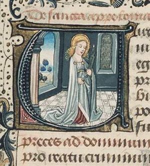 St. Apollonia of Alexandria holding a tooth in pincers