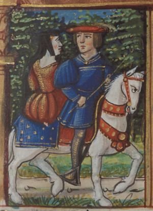 May: a couple riding a horse